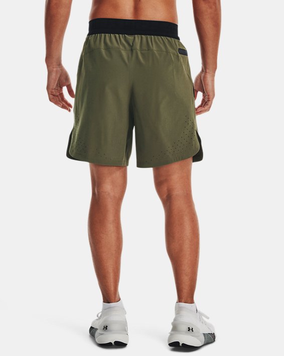 Men's UA Peak Woven Shorts, Green, pdpMainDesktop image number 1